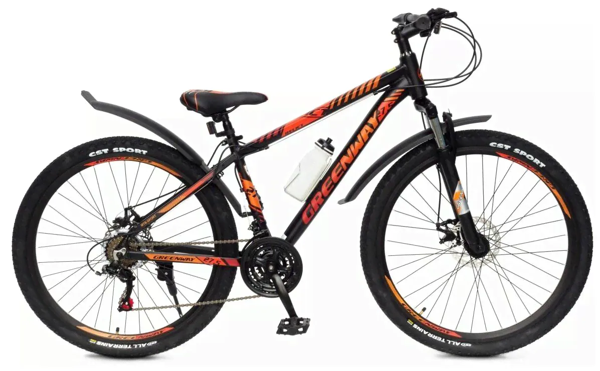 Велосипед Greenway RELICT 27,5'' р.15,5 черный/оранжевый-1