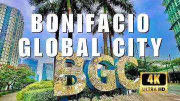 4K -Walking Around BGC | Burgos Circle, Greenway Park, McKinley Pkwy | Taguig Philippines 🇵🇭